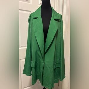 PrettyLittleThing Green Trench Coat with Tailored Silhouette